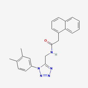 molecular formula C22H21N5O B2871589 N-{[1-(3,4-dimethylphenyl)-1H-1,2,3,4-tetrazol-5-yl]methyl}-2-(naphthalen-1-yl)acetamide CAS No. 897622-55-8