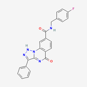N-(4-fluorobenzyl)-5-oxo-3-phenyl-4,5-dihydro[1,2,3]triazolo[1,5-a]quinazoline-8-carboxamide