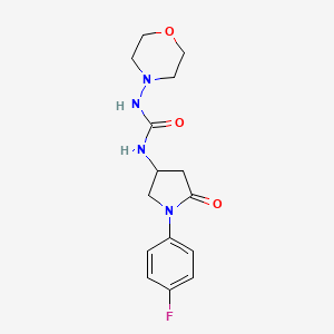 1-(1-(4-Fluorophenyl)-5-oxopyrrolidin-3-yl)-3-morpholinourea