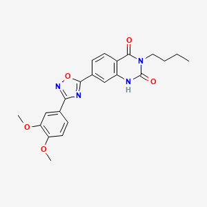 3-butyl-7-(3-(3,4-dimethoxyphenyl)-1,2,4-oxadiazol-5-yl)quinazoline-2,4(1H,3H)-dione