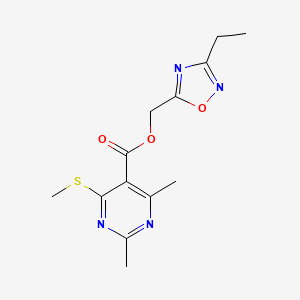 (3-Ethyl-1,2,4-oxadiazol-5-yl)methyl 2,4-dimethyl-6-(methylsulfanyl)pyrimidine-5-carboxylate