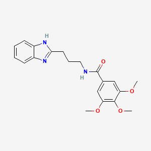 molecular formula C20H23N3O4 B2871653 N-[3-(1H-1,3-benzodiazol-2-yl)propyl]-3,4,5-trimethoxybenzamide CAS No. 872345-00-1