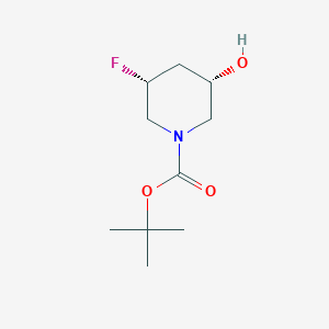 molecular formula C10H18FNO3 B2871680 Tert-butyl (3R,5S)-3-fluoro-5-hydroxypiperidine-1-carboxylate CAS No. 2413848-18-5