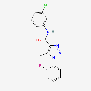 molecular formula C16H12ClFN4O B2871712 N-(3-chlorophenyl)-1-(2-fluorophenyl)-5-methyl-1H-1,2,3-triazole-4-carboxamide CAS No. 866847-82-7