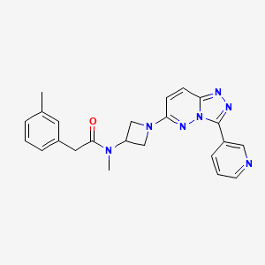 molecular formula C23H23N7O B2871747 N-methyl-2-(3-methylphenyl)-N-{1-[3-(pyridin-3-yl)-[1,2,4]triazolo[4,3-b]pyridazin-6-yl]azetidin-3-yl}acetamide CAS No. 2380034-61-5