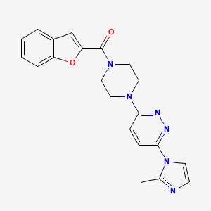 benzofuran-2-yl(4-(6-(2-methyl-1H-imidazol-1-yl)pyridazin-3-yl)piperazin-1-yl)methanone