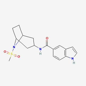 N-(8-(methylsulfonyl)-8-azabicyclo[3.2.1]octan-3-yl)-1H-indole-5-carboxamide