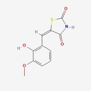 (5E)-5-[(2-hydroxy-3-methoxyphenyl)methylidene]-1,3-thiazolidine-2,4-dione
