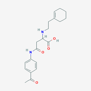 4-(4-Acetylanilino)-2-[2-(cyclohexen-1-yl)ethylamino]-4-oxobutanoic acid
