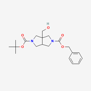 2-Benzyl 5-tert-butyl 3a-(hydroxymethyl)tetrahydropyrrolo[3,4-c]pyrrole-2,5(1H,3H)-dicarboxylate