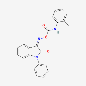1-phenyl-3-{[(2-toluidinocarbonyl)oxy]imino}-1H-indol-2-one