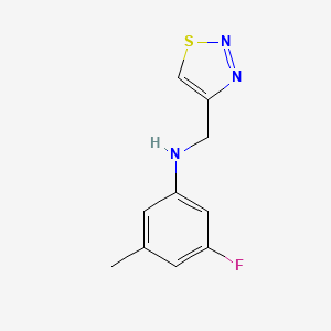 3-fluoro-5-methyl-N-[(1,2,3-thiadiazol-4-yl)methyl]aniline