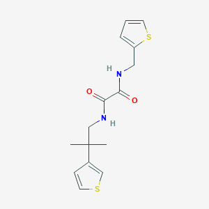 molecular formula C15H18N2O2S2 B2871798 N1-(2-methyl-2-(thiophen-3-yl)propyl)-N2-(thiophen-2-ylmethyl)oxalamide CAS No. 2309600-13-1