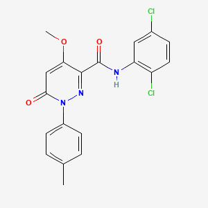 molecular formula C19H15Cl2N3O3 B2871809 N-(2,5-dichlorophenyl)-4-methoxy-1-(4-methylphenyl)-6-oxo-1,6-dihydropyridazine-3-carboxamide CAS No. 921836-00-2