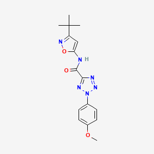 molecular formula C16H18N6O3 B2871824 N-(3-(tert-butyl)isoxazol-5-yl)-2-(4-methoxyphenyl)-2H-tetrazole-5-carboxamide CAS No. 1396685-31-6