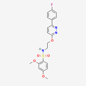molecular formula C20H20FN3O5S B2871827 N-(2-((6-(4-fluorophenyl)pyridazin-3-yl)oxy)ethyl)-2,4-dimethoxybenzenesulfonamide CAS No. 920373-13-3