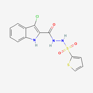 N'-[(3-chloro-1H-indol-2-yl)carbonyl]-2-thiophenesulfonohydrazide