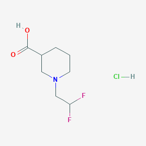 1-(2,2-Difluoroethyl)piperidine-3-carboxylic acid hydrochloride
