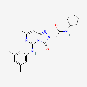 N~1~-cyclopentyl-2-[5-(3,5-dimethylanilino)-7-methyl-3-oxo[1,2,4]triazolo[4,3-c]pyrimidin-2(3H)-yl]acetamide