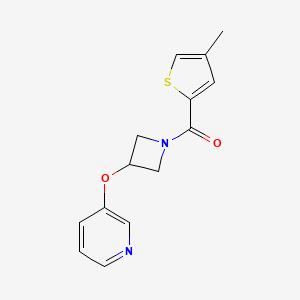 molecular formula C14H14N2O2S B2871839 (4-Methylthiophen-2-yl)(3-(pyridin-3-yloxy)azetidin-1-yl)methanone CAS No. 1904046-97-4
