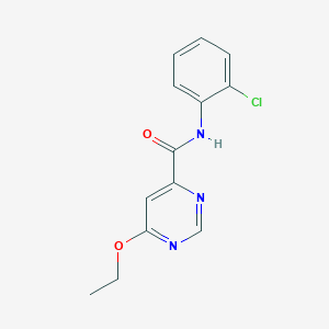 molecular formula C13H12ClN3O2 B2871840 N-(2-chlorophenyl)-6-ethoxypyrimidine-4-carboxamide CAS No. 2034363-30-7