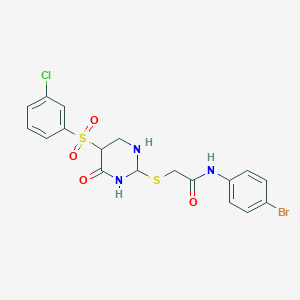 N-(4-bromophenyl)-2-{[5-(3-chlorobenzenesulfonyl)-6-oxo-1,6-dihydropyrimidin-2-yl]sulfanyl}acetamide