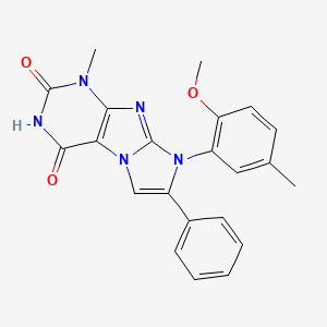 8-(2-methoxy-5-methylphenyl)-1-methyl-7-phenyl-1H-imidazo[2,1-f]purine-2,4(3H,8H)-dione