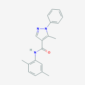 molecular formula C19H19N3O B287186 N-(2,5-dimethylphenyl)-5-methyl-1-phenyl-1H-pyrazole-4-carboxamide 