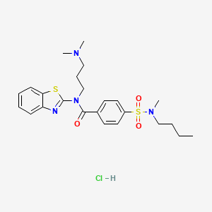B2871867 N-(benzo[d]thiazol-2-yl)-4-(N-butyl-N-methylsulfamoyl)-N-(3-(dimethylamino)propyl)benzamide hydrochloride CAS No. 1103350-78-2