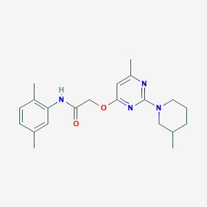 N-(2,5-dimethylphenyl)-2-{[6-methyl-2-(3-methylpiperidin-1-yl)pyrimidin-4-yl]oxy}acetamide