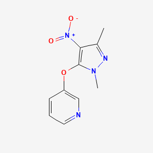3-[(1,3-dimethyl-4-nitro-1H-pyrazol-5-yl)oxy]pyridine