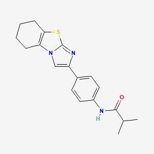 2-methyl-N-[4-(5,6,7,8-tetrahydroimidazo[2,1-b][1,3]benzothiazol-2-yl)phenyl]propanamide