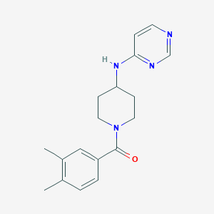 (3,4-Dimethylphenyl)-[4-(pyrimidin-4-ylamino)piperidin-1-yl]methanone