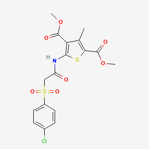 2,4-Dimethyl 5-[2-(4-chlorobenzenesulfonyl)acetamido]-3-methylthiophene-2,4-dicarboxylate