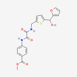 Methyl 4-(2-(((5-(furan-2-yl(hydroxy)methyl)thiophen-2-yl)methyl)amino)-2-oxoacetamido)benzoate