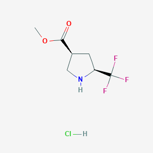 Methyl (3S,5S)-5-(trifluoromethyl)pyrrolidine-3-carboxylate;hydrochloride