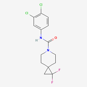 molecular formula C14H14Cl2F2N2O B2871923 N-(3,4-dichlorophenyl)-1,1-difluoro-6-azaspiro[2.5]octane-6-carboxamide CAS No. 2309187-39-9