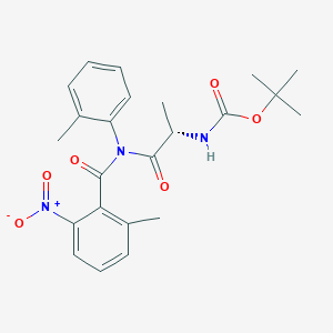 Carbamic acid, N-[(1S)-1-methyl-2-[(2-methyl-6-nitrobenzoyl)(2-methylphenyl)amino]-2-oxoethyl]-, 1,1-dimethylethyl ester