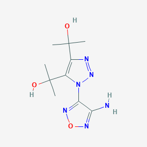 2-[1-(4-Amino-1,2,5-oxadiazol-3-yl)-5-(2-hydroxypropan-2-yl)triazol-4-yl]propan-2-ol