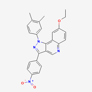1-(3,4-dimethylphenyl)-8-ethoxy-3-(4-nitrophenyl)-1H-pyrazolo[4,3-c]quinoline