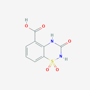 molecular formula C8H6N2O5S B2872030 1,1,3-trioxo-4H-1λ6,2,4-benzothiadiazine-5-carboxylic acid CAS No. 1943702-00-8