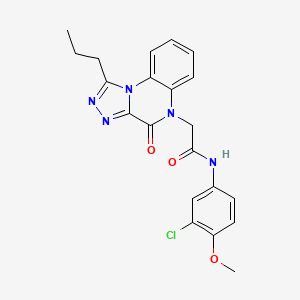 N-(3-chloro-4-methoxyphenyl)-2-(4-oxo-1-propyl[1,2,4]triazolo[4,3-a]quinoxalin-5(4H)-yl)acetamide