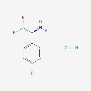 molecular formula C8H9ClF3N B2872069 (R)-2,2-Difluoro-1-(4-fluorophenyl)ethanamine hydrochloride CAS No. 2241107-58-2