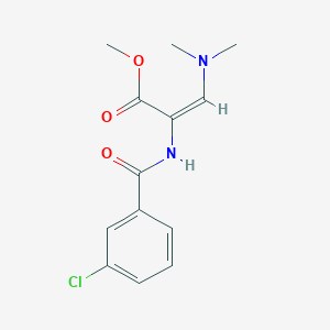 molecular formula C13H15ClN2O3 B2872081 methyl (2E)-2-[(3-chlorophenyl)formamido]-3-(dimethylamino)prop-2-enoate CAS No. 400084-89-1