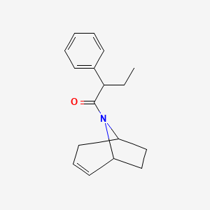 molecular formula C17H21NO B2872165 1-{8-azabicyclo[3.2.1]oct-2-en-8-yl}-2-phenylbutan-1-one CAS No. 1798046-63-5
