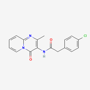 molecular formula C17H14ClN3O2 B2872183 2-(4-chlorophenyl)-N-{2-methyl-4-oxo-4H-pyrido[1,2-a]pyrimidin-3-yl}acetamide CAS No. 946335-65-5