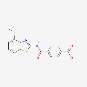 molecular formula C17H14N2O3S2 B2872191 Methyl 4-((4-(methylthio)benzo[d]thiazol-2-yl)carbamoyl)benzoate CAS No. 922702-53-2
