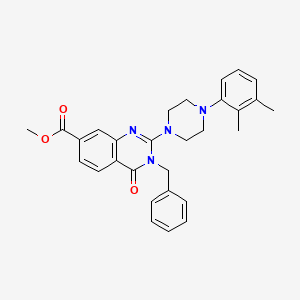 molecular formula C29H30N4O3 B2872221 Methyl 3-benzyl-2-[4-(2,3-dimethylphenyl)piperazin-1-yl]-4-oxo-3,4-dihydroquinazoline-7-carboxylate CAS No. 1112374-76-1