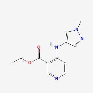 molecular formula C12H14N4O2 B2872248 Ethyl 4-[(1-methylpyrazol-4-yl)amino]pyridine-3-carboxylate CAS No. 2248346-82-7