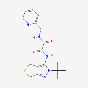 molecular formula C17H21N5O2S B2872305 N-{2-tert-butyl-2H,4H,6H-thieno[3,4-c]pyrazol-3-yl}-N'-[(pyridin-2-yl)methyl]ethanediamide CAS No. 899994-11-7